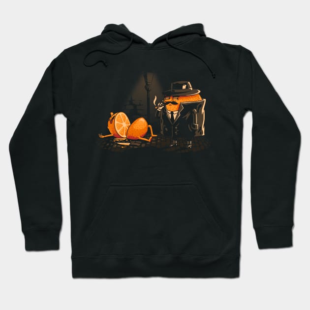 Pulp Fiction Orange Detective Film Noir Hoodie by vo_maria